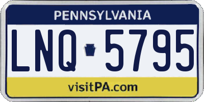 PA license plate LNQ5795
