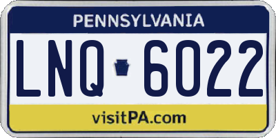 PA license plate LNQ6022