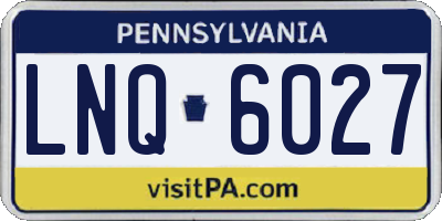 PA license plate LNQ6027