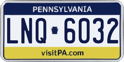 PA license plate LNQ6032