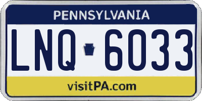PA license plate LNQ6033