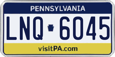 PA license plate LNQ6045