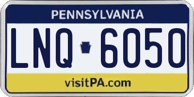 PA license plate LNQ6050