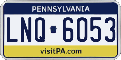 PA license plate LNQ6053
