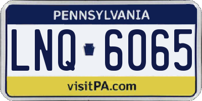 PA license plate LNQ6065