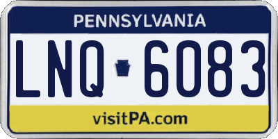 PA license plate LNQ6083