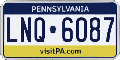 PA license plate LNQ6087