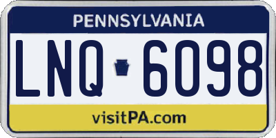 PA license plate LNQ6098