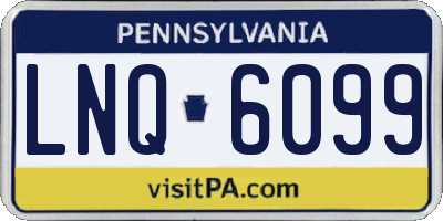 PA license plate LNQ6099