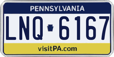 PA license plate LNQ6167
