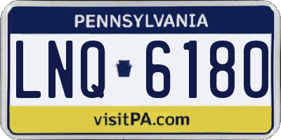 PA license plate LNQ6180