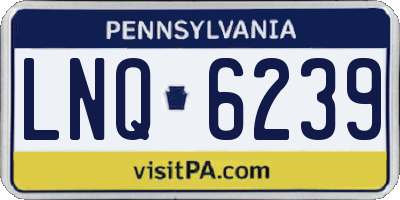 PA license plate LNQ6239