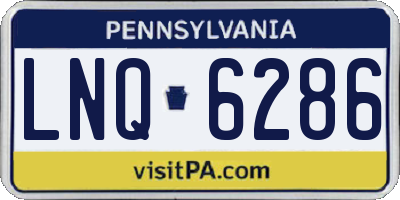 PA license plate LNQ6286