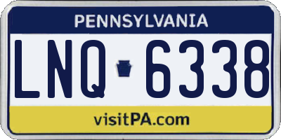 PA license plate LNQ6338