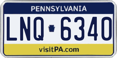 PA license plate LNQ6340