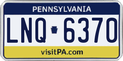 PA license plate LNQ6370