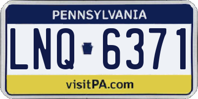 PA license plate LNQ6371