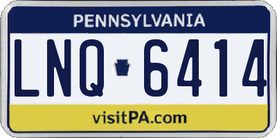 PA license plate LNQ6414