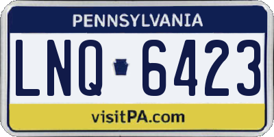 PA license plate LNQ6423