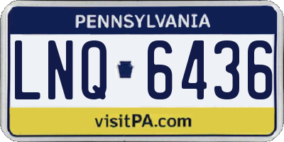 PA license plate LNQ6436