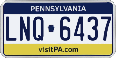 PA license plate LNQ6437