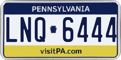 PA license plate LNQ6444