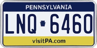 PA license plate LNQ6460