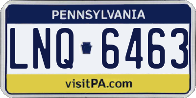 PA license plate LNQ6463