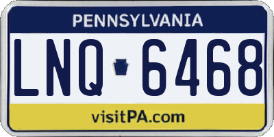 PA license plate LNQ6468