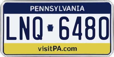 PA license plate LNQ6480