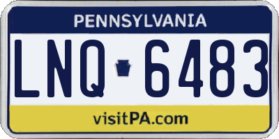 PA license plate LNQ6483
