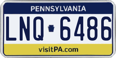 PA license plate LNQ6486