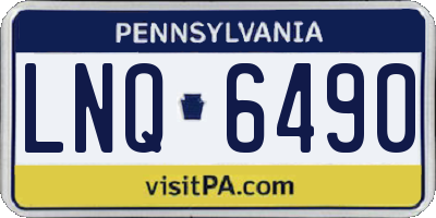 PA license plate LNQ6490