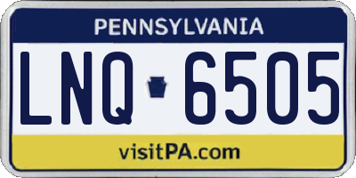 PA license plate LNQ6505