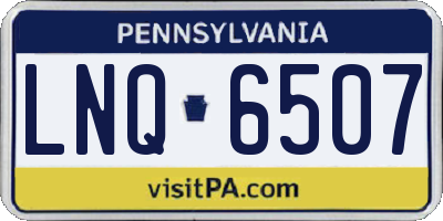 PA license plate LNQ6507