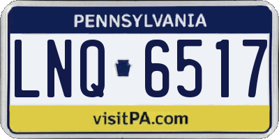 PA license plate LNQ6517