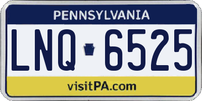 PA license plate LNQ6525