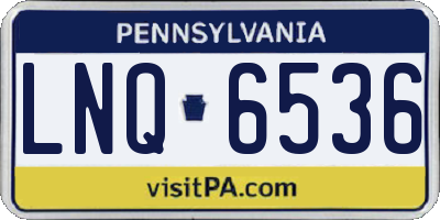 PA license plate LNQ6536