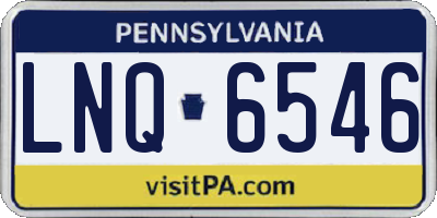 PA license plate LNQ6546