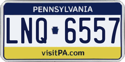 PA license plate LNQ6557