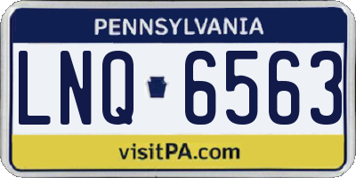 PA license plate LNQ6563