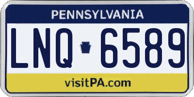 PA license plate LNQ6589
