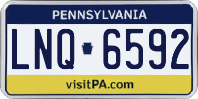 PA license plate LNQ6592