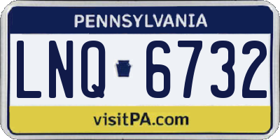 PA license plate LNQ6732