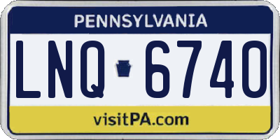 PA license plate LNQ6740