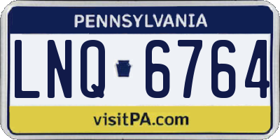 PA license plate LNQ6764