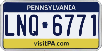 PA license plate LNQ6771