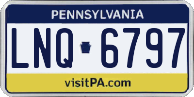 PA license plate LNQ6797