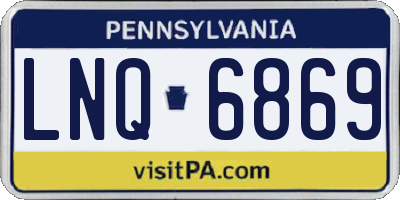 PA license plate LNQ6869