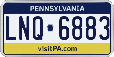 PA license plate LNQ6883